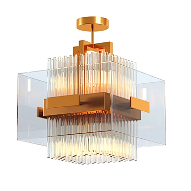 Sella CH: Brass & Glass Lighting 3D model image 1 