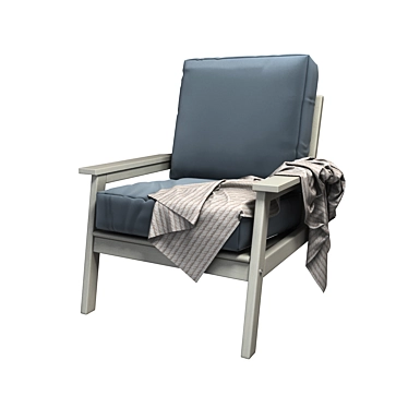 Eucalyptus Garden Chair for Ultimate Outdoor Comfort 3D model image 1 