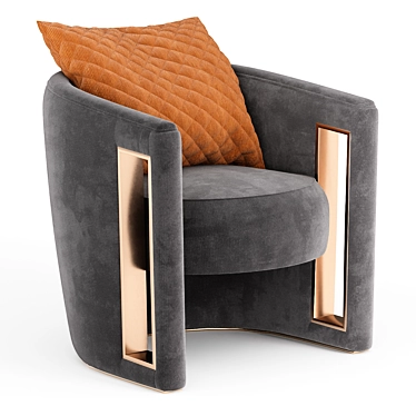 Contemporary RACHELE Armchair Design 3D model image 1 