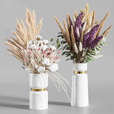  Pampas Bouquet Set Decor 3D model image 1 