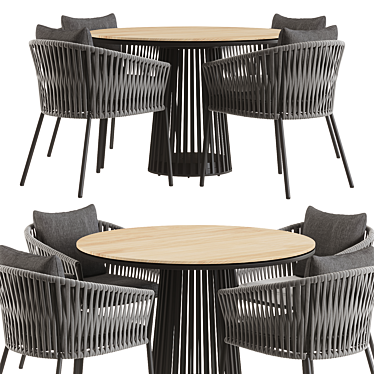 Modern Porto Dining Chair: 3D Model 3D model image 1 