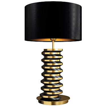 Elegant Stacked Disc Table Lamp 3D model image 1 