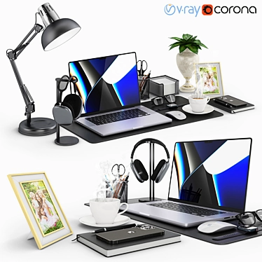 Tech Workspace Render Bundle 3D model image 1 