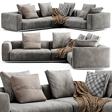 Modern Flexform Lario Sofa Design 3D model image 1 