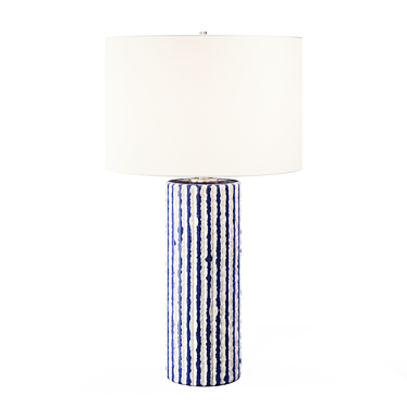 Cobalt Glaze Ceramic Table Lamp 3D model image 1 