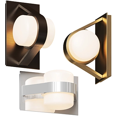 Contemporary Orbit LED Wall Sconce 3D model image 1 