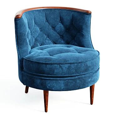Midcentury-Inspired Bixby Lounge Chair 3D model image 1 