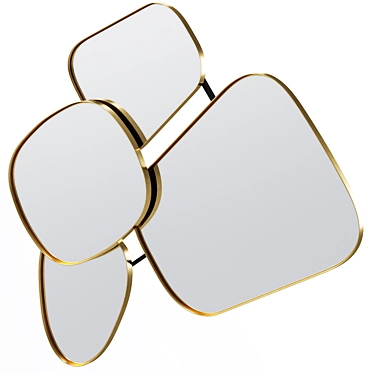 Modern Geometric Mirror Shapes Design 3D model image 1 