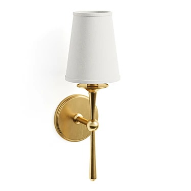 Elegant Modern Candle Wall Sconce 3D model image 1 