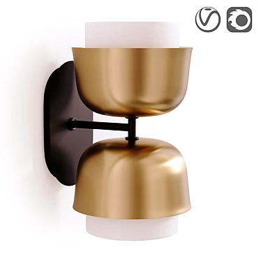 Elegant Metal Wall Sconce, Clepsos 3D model image 1 