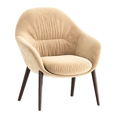 Modern Leather Armchair Remus 3D model image 1 