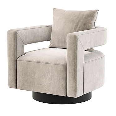 Alcoma Velvet Swivel Chair 3D 3D model image 1 