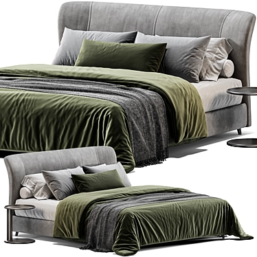 Twils Calvin Double Bed 3D 3D model image 1 