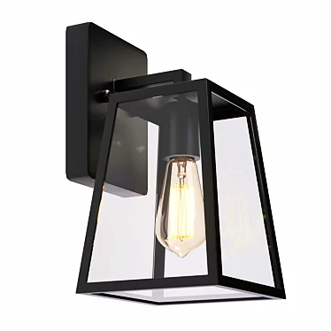 Mystic Black Modern Outdoor Lamp 3D model image 1 