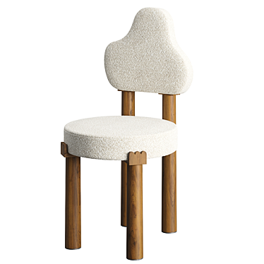 Agatha 09 Oak Dining Chair 3D model image 1 