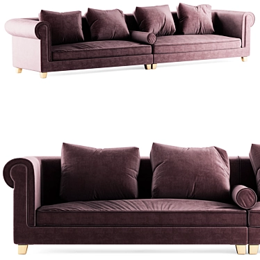 Luxury Comfort in Portofino Sofa 3D model image 1 