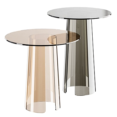 Elegant Glass Magazine Table 3D model image 1 