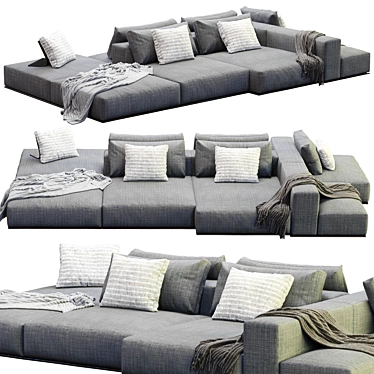 Modern Westside Sofa Design 3D model image 1 