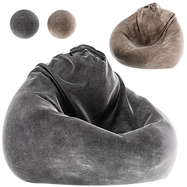 Cozy Bean Bag Chair-Pouf 3D model image 1 