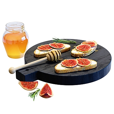 Rustic Fig Sandwiches Food Set 3D model image 1 