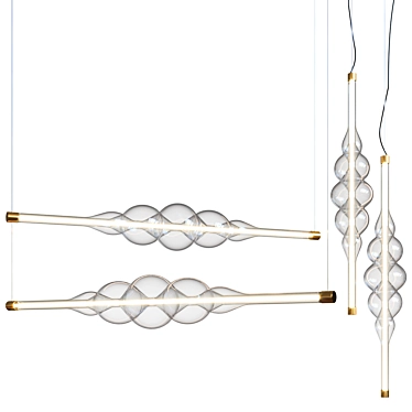Blown Glass Frequency Pendant Lаmp 3D model image 1 