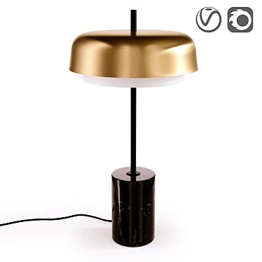 Sculptural Metal Marble Lamp, Clepsos 3D model image 1 