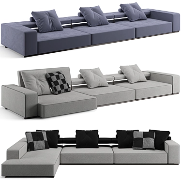 Luxury B&B Italia Andy Sofa 3D model image 1 