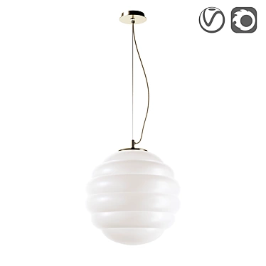  Opal Pendant Light Fixture, Arik 3D model image 1 