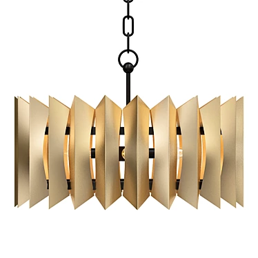 Elegant Quill Chandelier Light Fixture 3D model image 1 