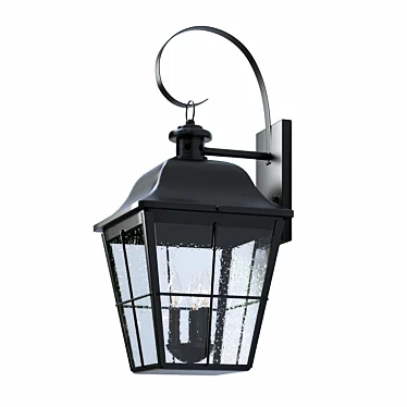 Elegant Outdoor Lantern 611mm crafted 3D model image 1 