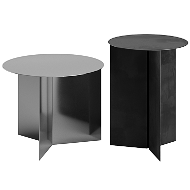 Modern Origami Steel Side Tables 3D model image 1 