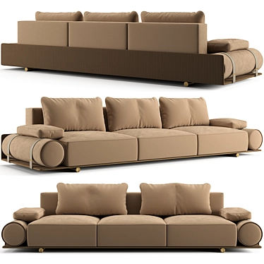 Luxurious Visionnaire Donovan Roll Sofa 3D model image 1 