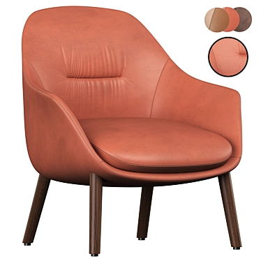 Modern Parla Remus Armchair Collection 3D model image 1 