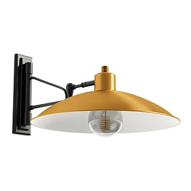  Adjustable Steel Vintage Sconce 3D model image 1 