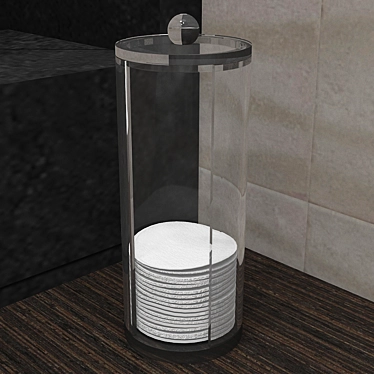 Cotton Pads Container 3D model image 1 