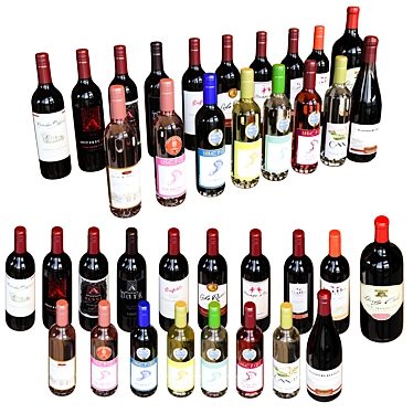  Wine Collection Bundle | 18 Varieties 3D model image 1 