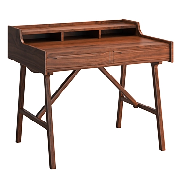 Sleek Scandinavian Style Desk 3D model image 1 