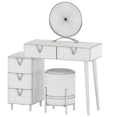 ORLA Modern Vanity Set: Sleek & Functional 3D model image 1 