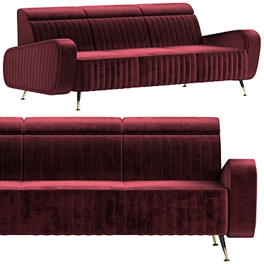 Contemporary Harrison Sofa Model 3D model image 1 