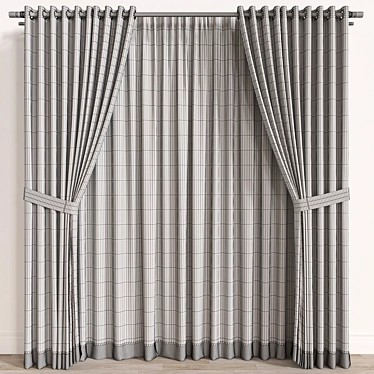 Modern Rendered Curtain Model, FBX-OBJ 3D model image 1 