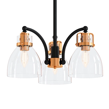 Toltec Easton Chandelier: Modern Elegance 3D model image 1 