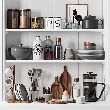 High Quality Kitchen Accessories Set 3D model image 1 