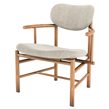 Bamboo Bliss Lounge Chair 3D model image 1 