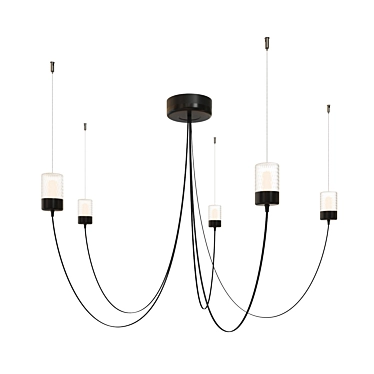 Modern Moooi Gravity Chandelier | Gravity5 & Gravity7 3D model image 1 