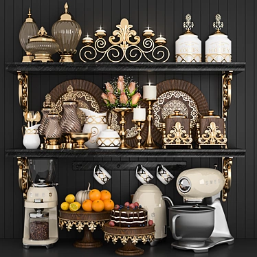 Premium Kitchen Set 3D Model 3D model image 1 