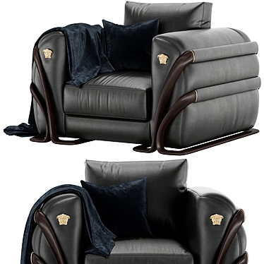 Versace Medusa Armchair 3D Model 3D model image 1 