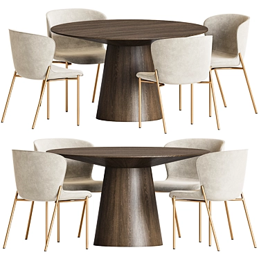 Luxury Dining Set with 3D Models 3D model image 1 