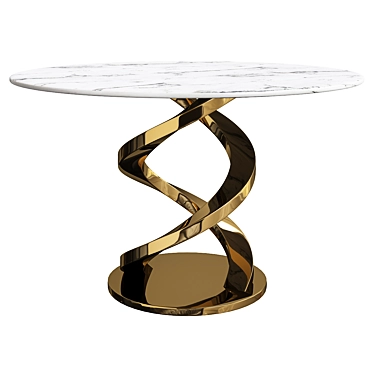 Elegant Onyx Dining Table 3D model image 1 