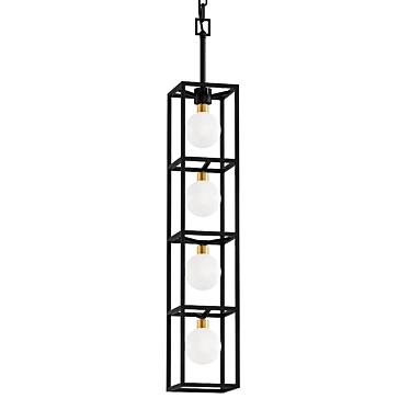Elegant Plaza Foyer Pendant Light 3D model image 1 
