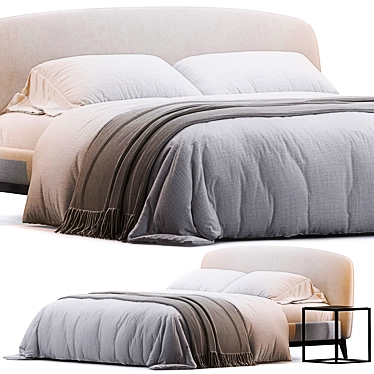 Luxury Slumber: Olivier Bed 3D model image 1 